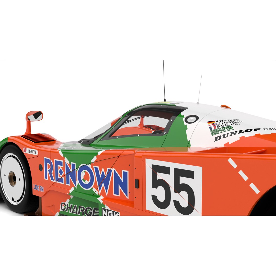 Mazda 787B 3D Model – High Poly Racing Car, Rigged, PBR Textures - View 14