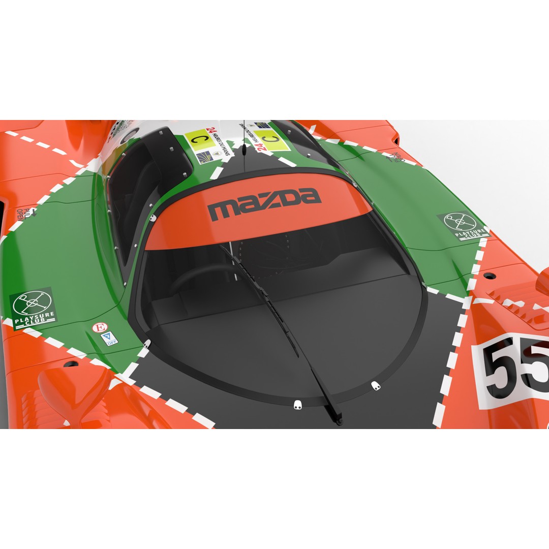 Mazda 787B 3D Model – High Poly Racing Car, Rigged, PBR Textures - View 21