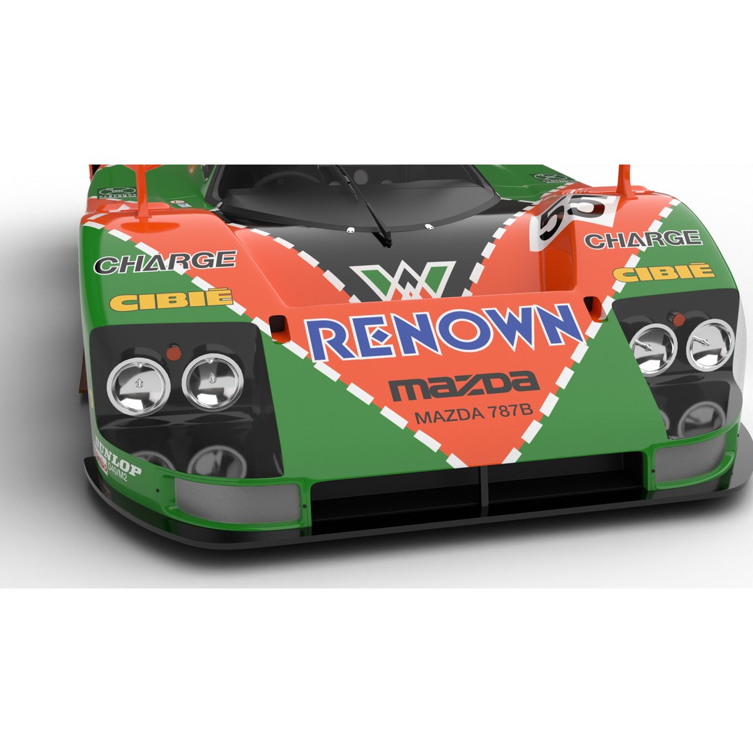 Mazda 787B 3D Model – High Poly Racing Car, Rigged, PBR Textures - View 23