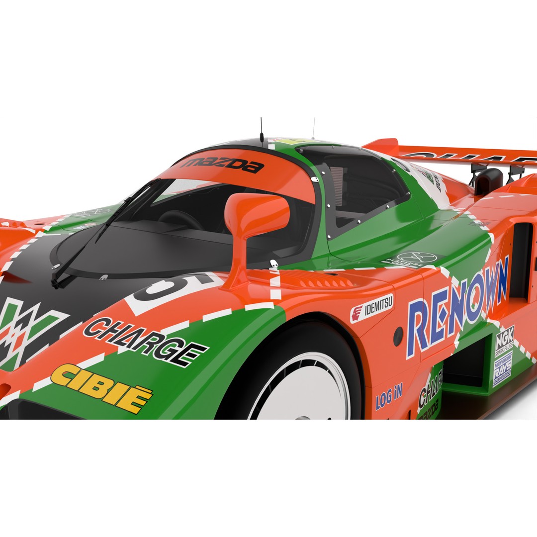 Mazda 787B 3D Model – High Poly Racing Car, Rigged, PBR Textures - View 24