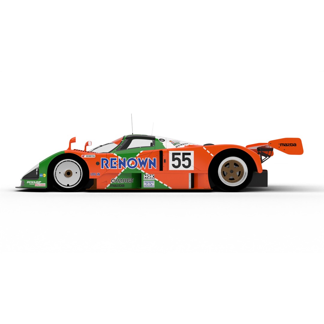 Mazda 787B 3D Model – High Poly Racing Car, Rigged, PBR Textures - View 8