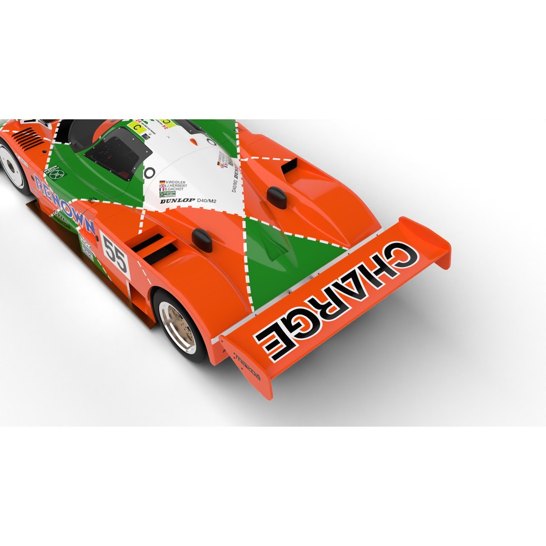 Mazda 787B 3D Model – High Poly Racing Car, Rigged, PBR Textures - View 9