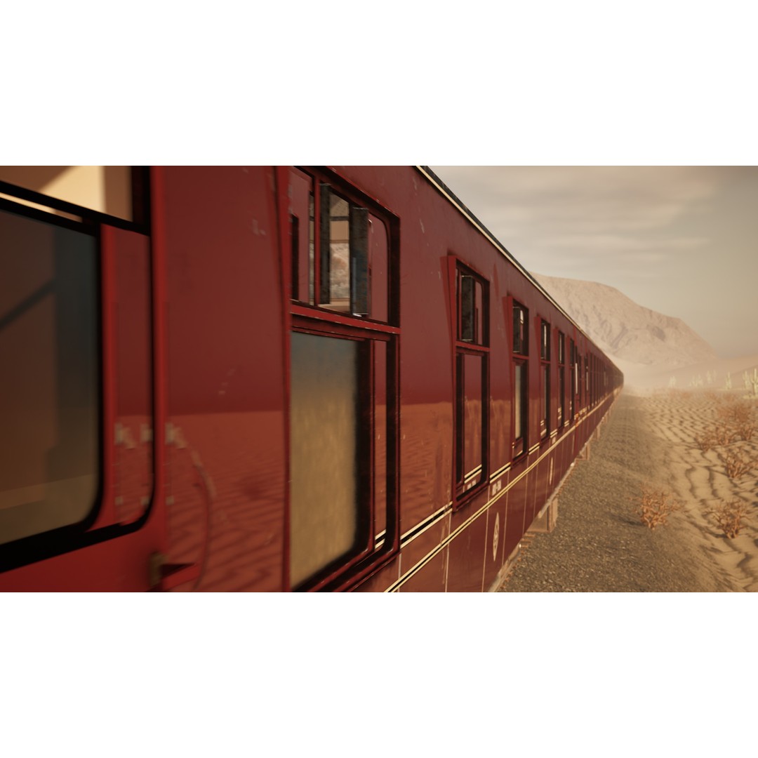 Coal-Powered Train 3D Model – High Poly Game Asset, FBX - View 10