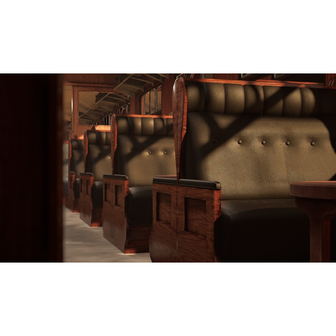 Coal-Powered Train 3D Model – High Poly Game Asset, FBX - View 16