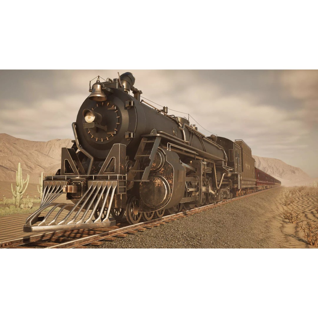 Coal-Powered Train 3D Model – High Poly Game Asset, FBX - View 2