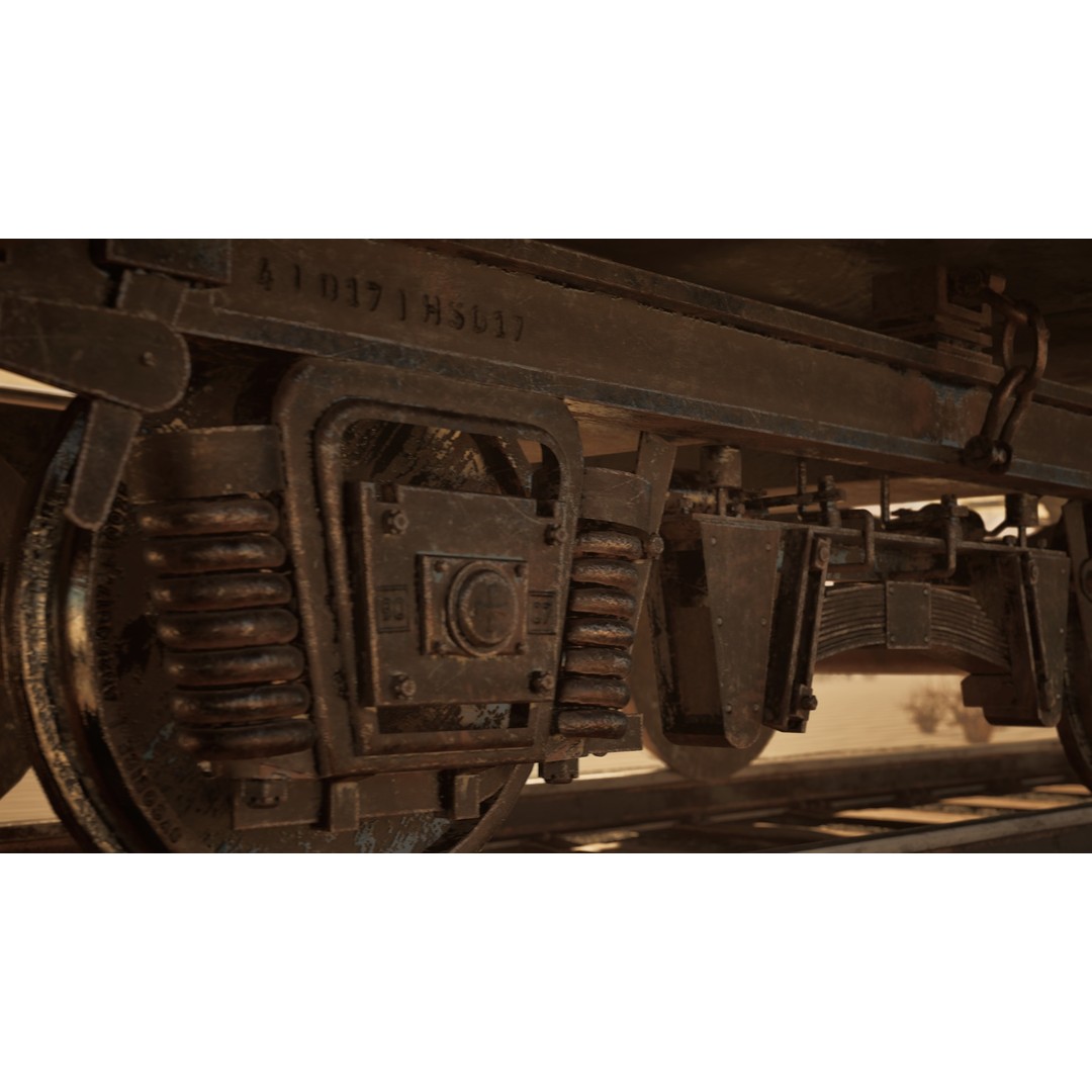 Coal-Powered Train 3D Model – High Poly Game Asset, FBX - View 7