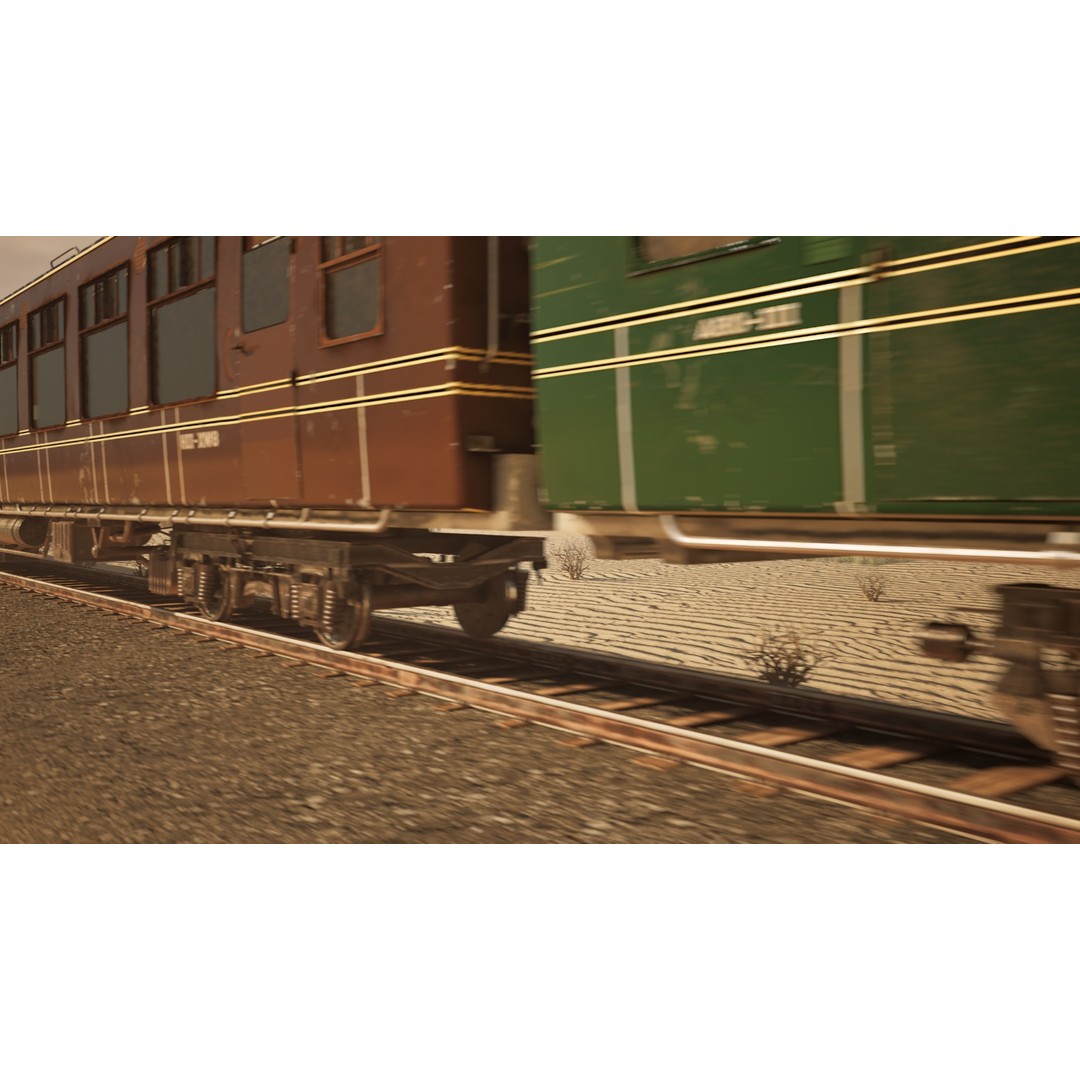 Coal-Powered Train 3D Model – High Poly Game Asset, FBX - View 9