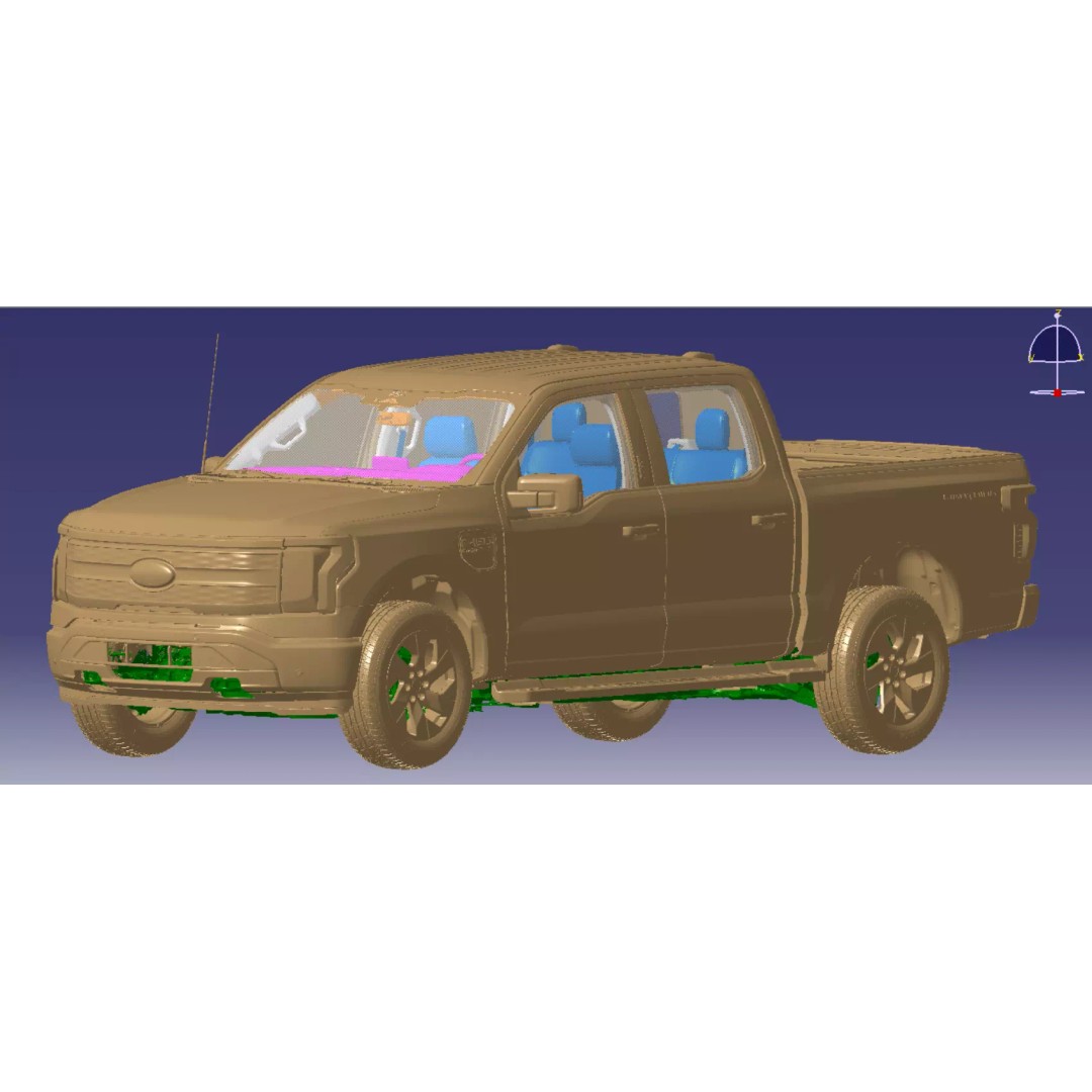 F150 Lightning 2022 3D Model – High Detail Scanned Vehicle, STL - View 2