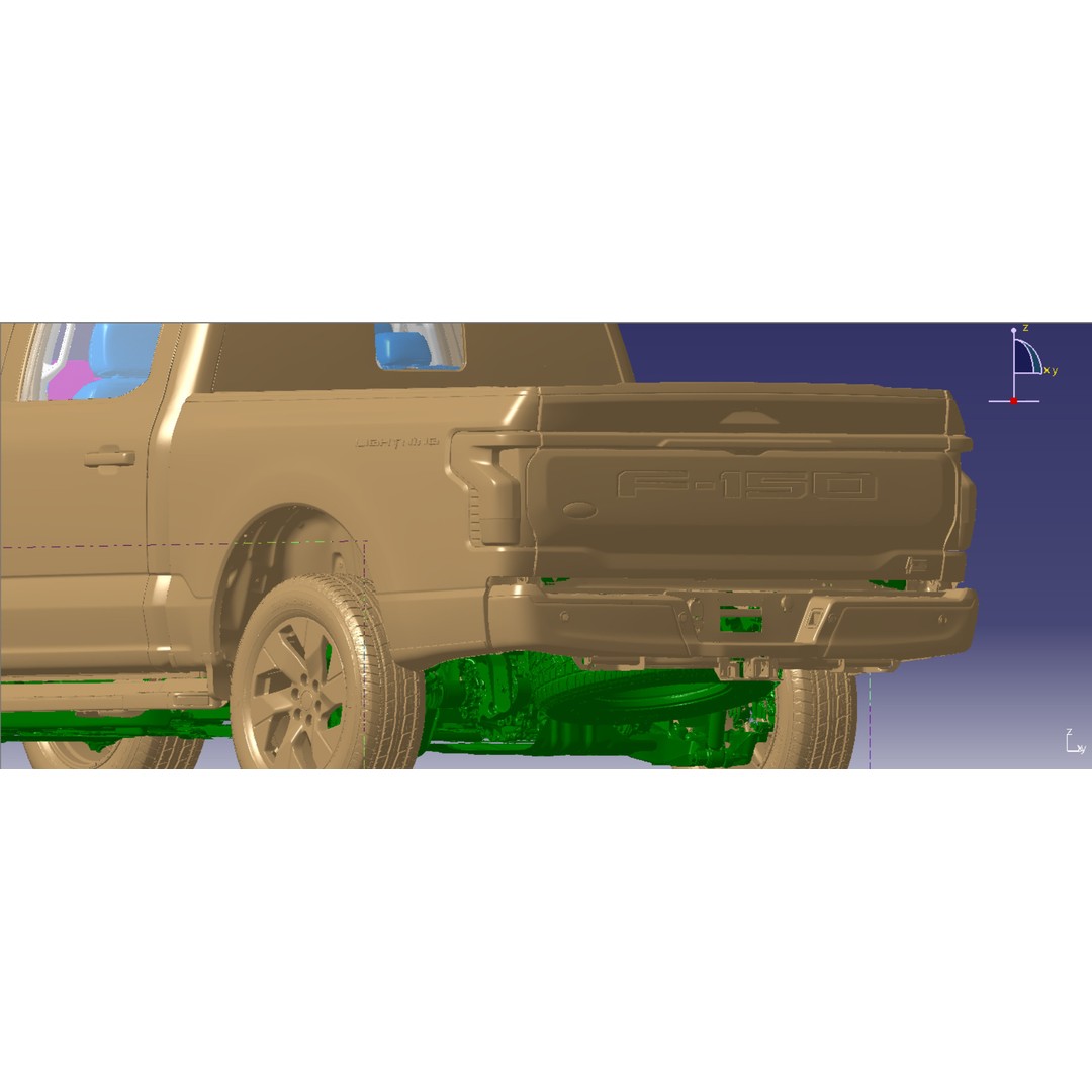 F150 Lightning 2022 3D Model – High Detail Scanned Vehicle, STL - View 3