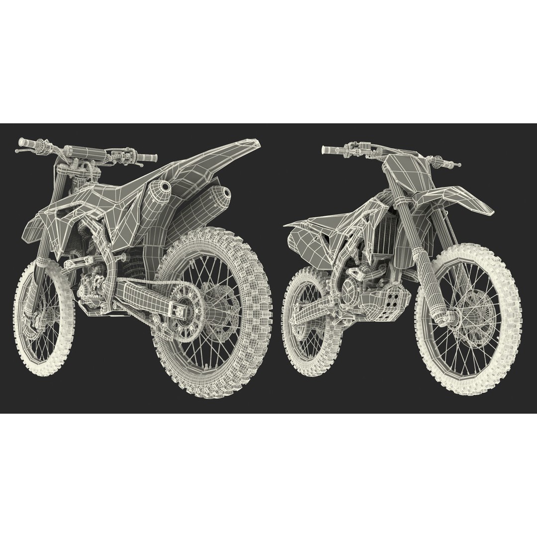 Honda CRF250R 2018 3D Model – High Poly Motorcycle, Game Ready, FBX - View 28