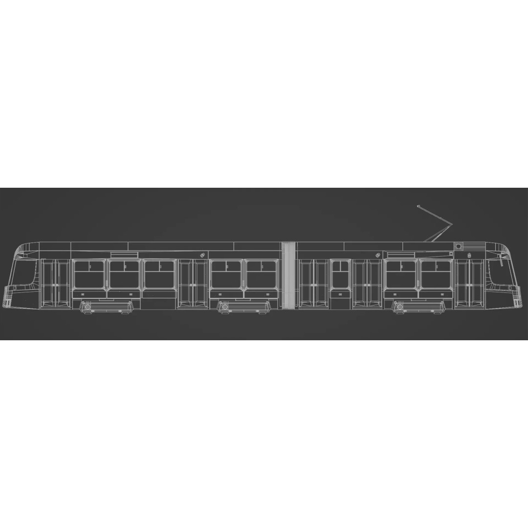 Skoda 39T Tram 3D Model – Rigged PBR Asset for Animation, FBX - View 18