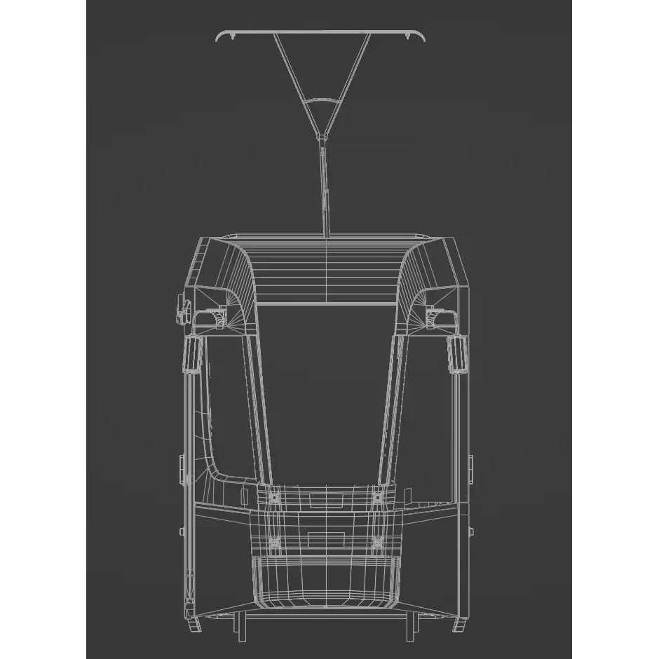 Skoda 39T Tram 3D Model – Rigged PBR Asset for Animation, FBX - View 19