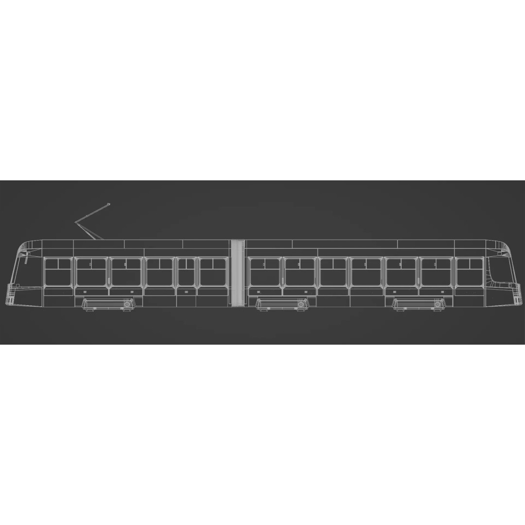Skoda 39T Tram 3D Model – Rigged PBR Asset for Animation, FBX - View 22