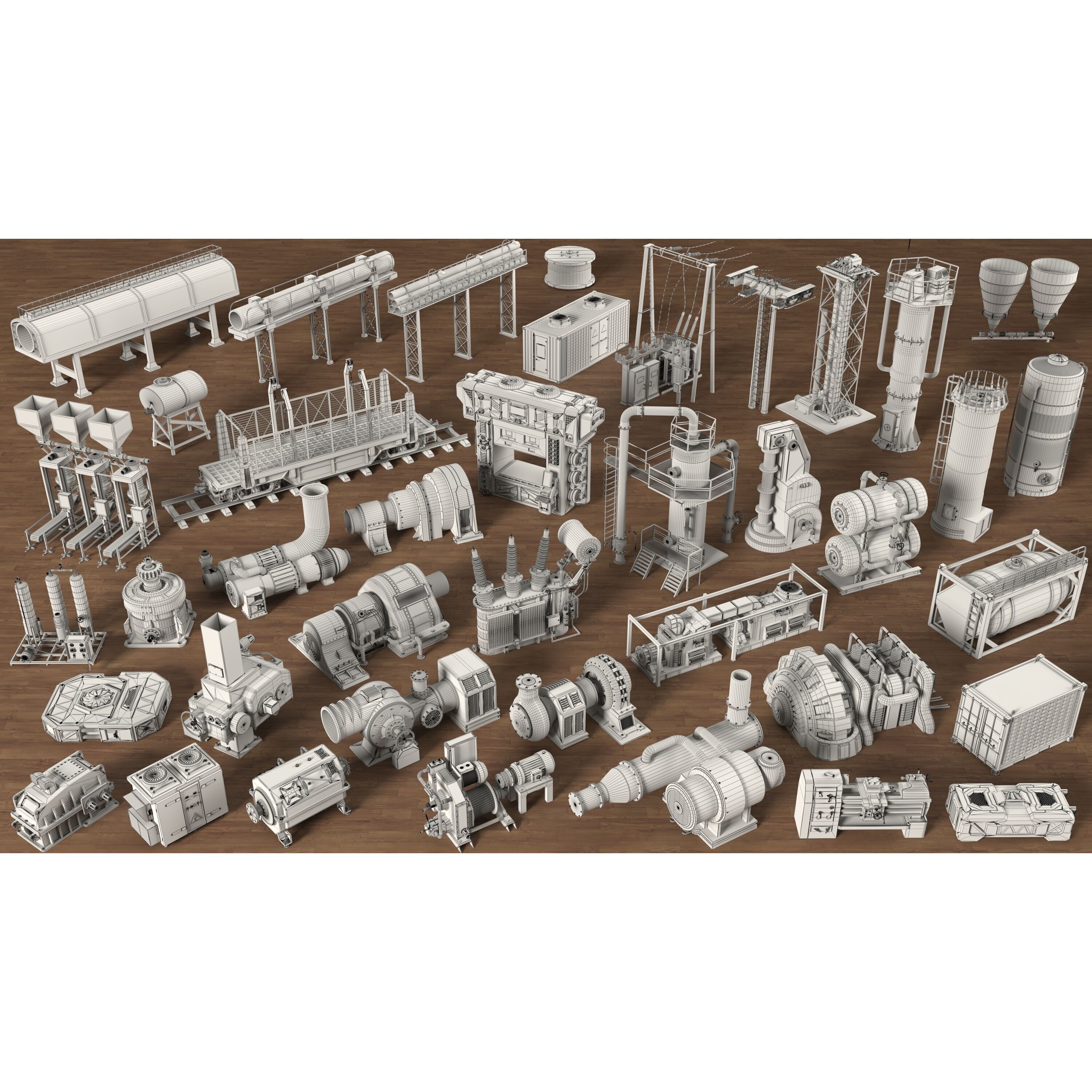 Industrial Units Collection 2 - Game-Ready 3D Model - View 3