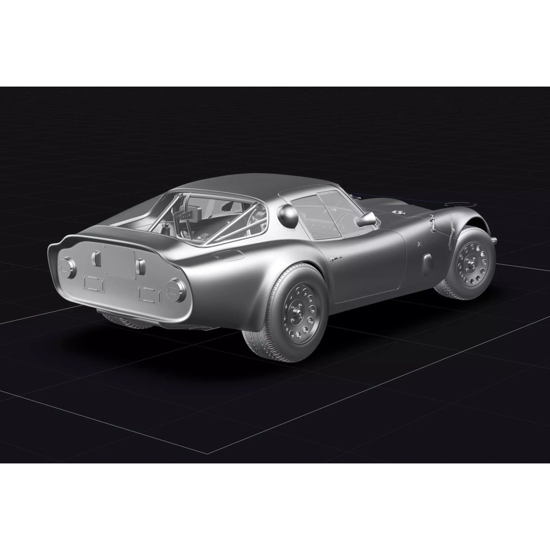 Alfa Romeo Giulia TZ2 3D Model – Classic Racing Car, Blender, FBX - View 11
