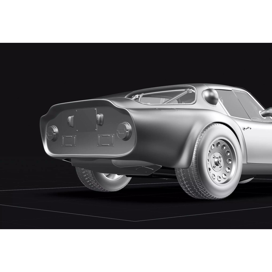 Alfa Romeo Giulia TZ2 3D Model – Classic Racing Car, Blender, FBX - View 12