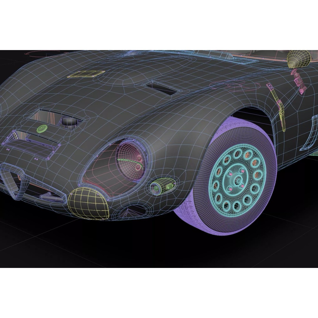 Alfa Romeo Giulia TZ2 3D Model – Classic Racing Car, Blender, FBX - View 18