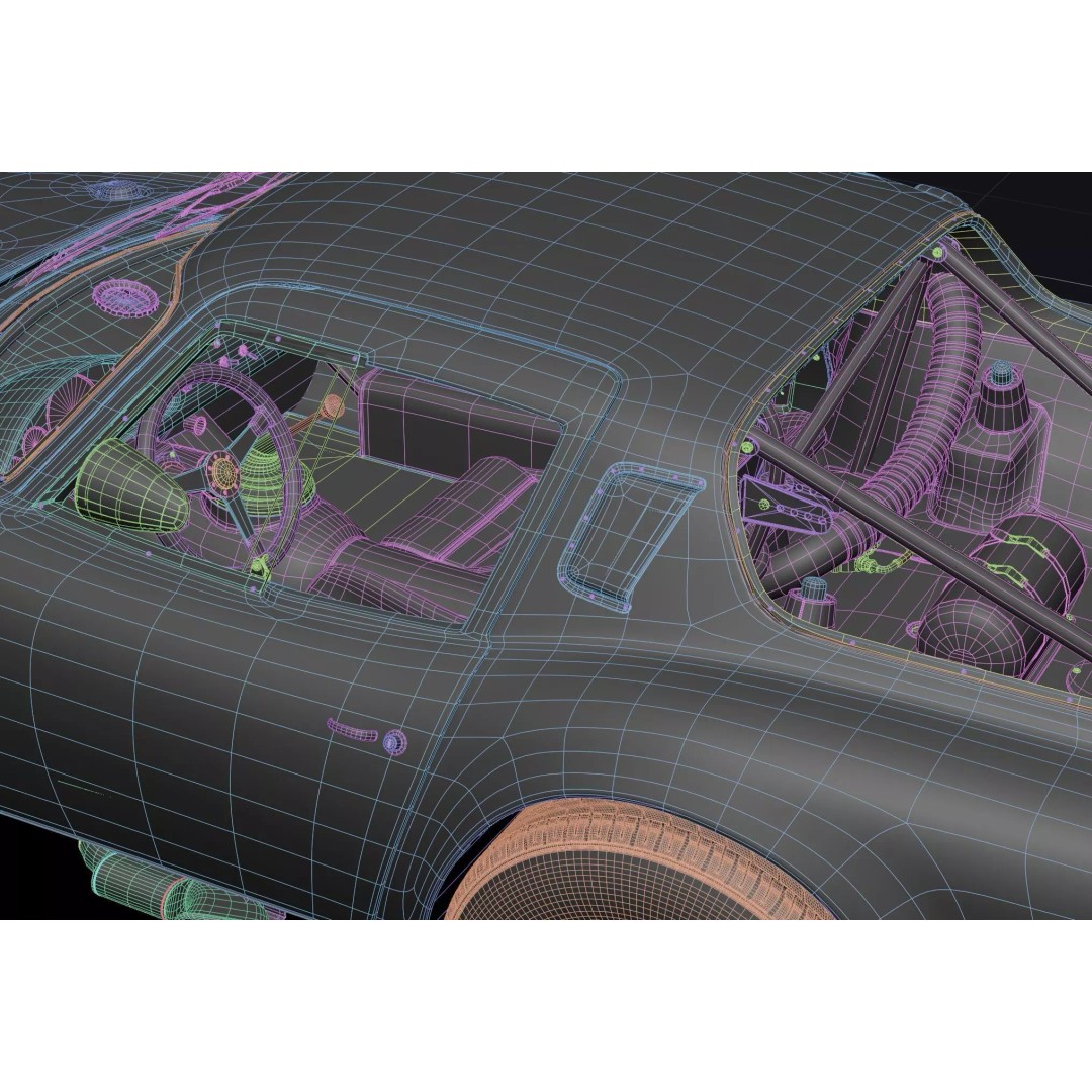 Alfa Romeo Giulia TZ2 3D Model – Classic Racing Car, Blender, FBX - View 19
