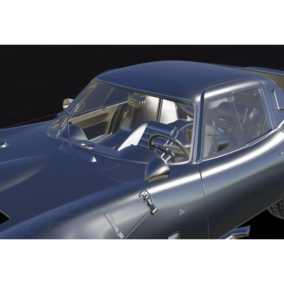 Alfa Romeo Giulia TZ2 3D Model – Classic Racing Car, Blender, FBX - View 25