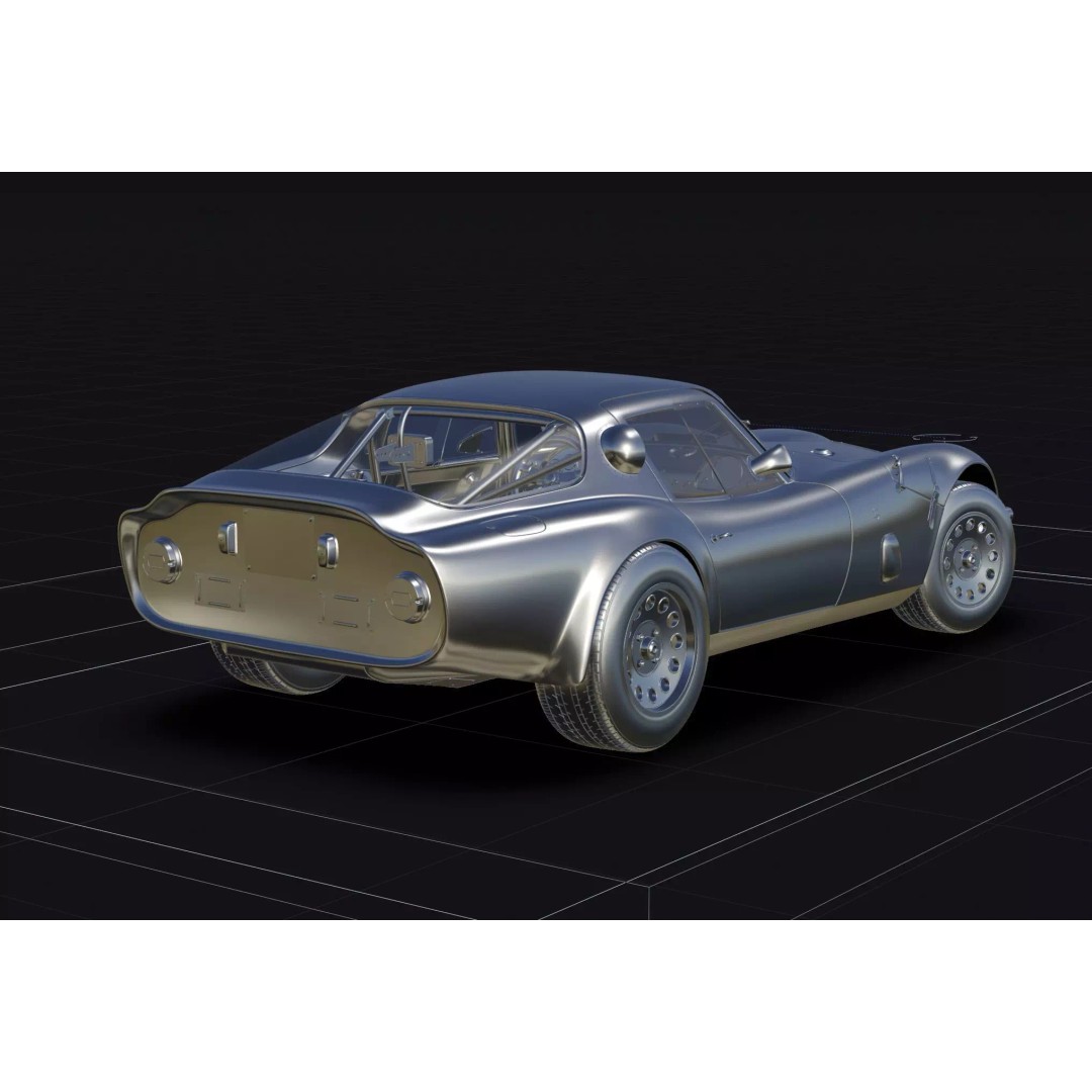 Alfa Romeo Giulia TZ2 3D Model – Classic Racing Car, Blender, FBX - View 26