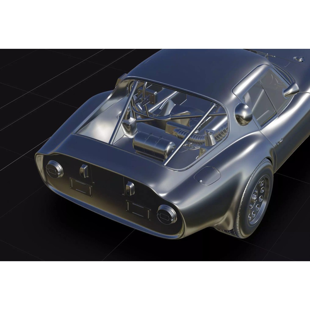 Alfa Romeo Giulia TZ2 3D Model – Classic Racing Car, Blender, FBX - View 27