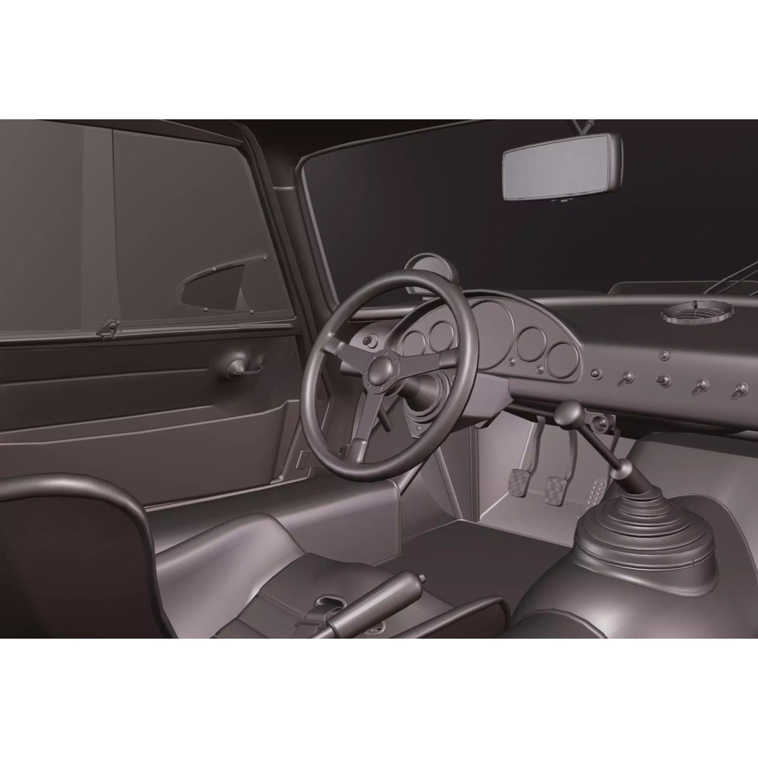 Alfa Romeo Giulia TZ2 3D Model – Classic Racing Car, Blender, FBX - View 29