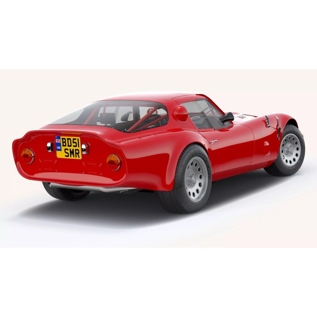 Alfa Romeo Giulia TZ2 3D Model – Classic Racing Car, Blender, FBX - View 4