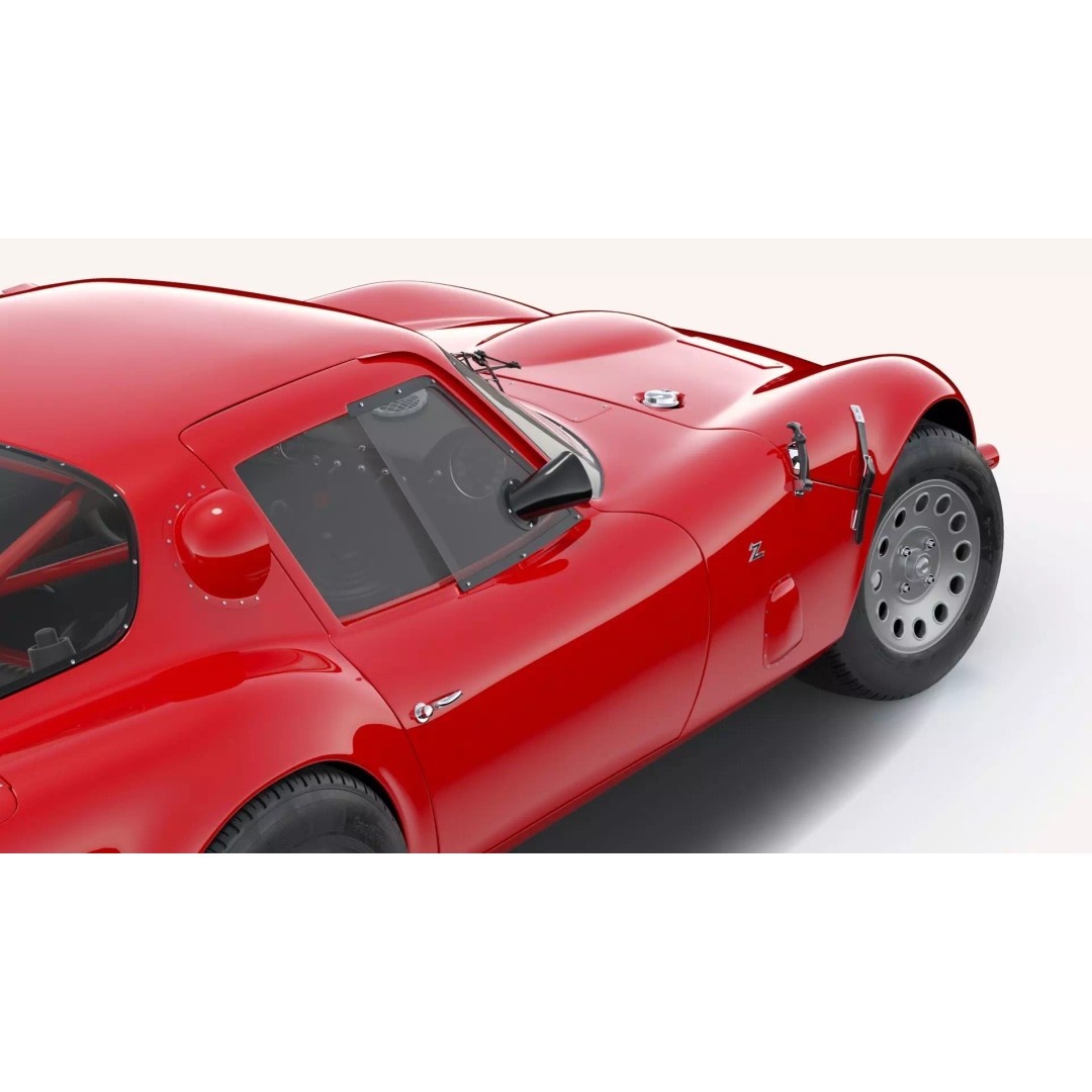 Alfa Romeo Giulia TZ2 3D Model – Classic Racing Car, Blender, FBX - View 8