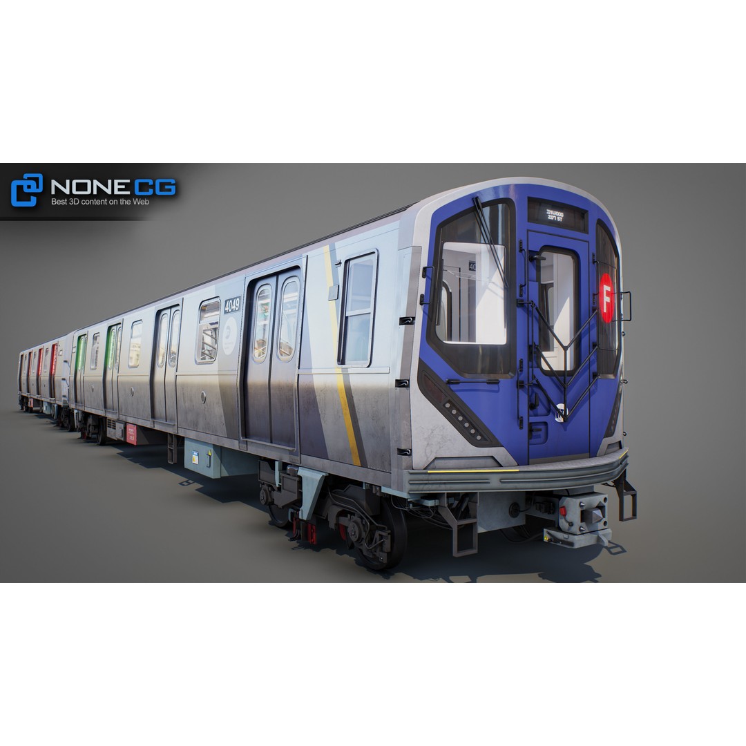 New York City R211 Subway Trains 3D Model – Realistic Environment, FBX, OBJ - View 19