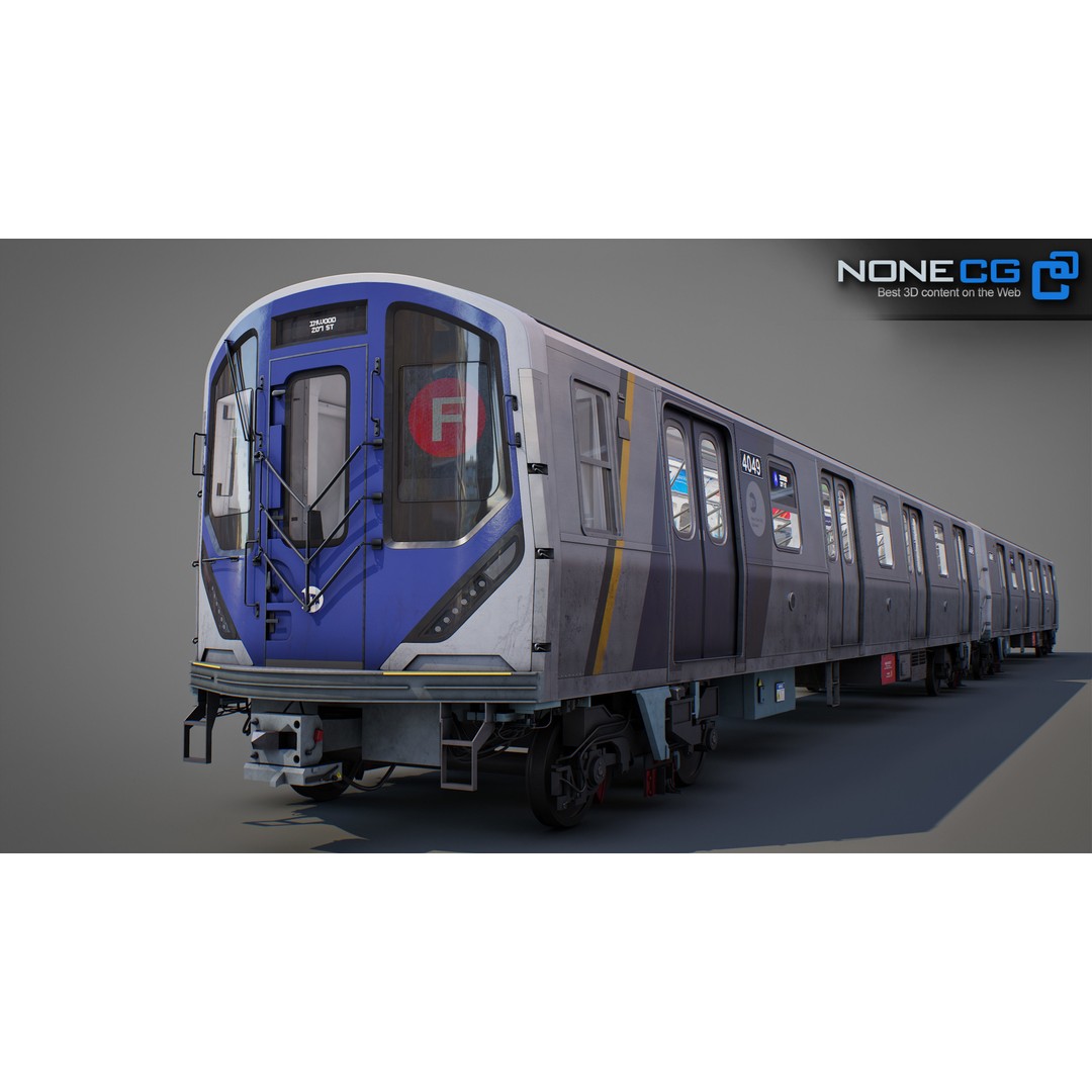 New York City R211 Subway Trains 3D Model – Realistic Environment, FBX, OBJ - View 3