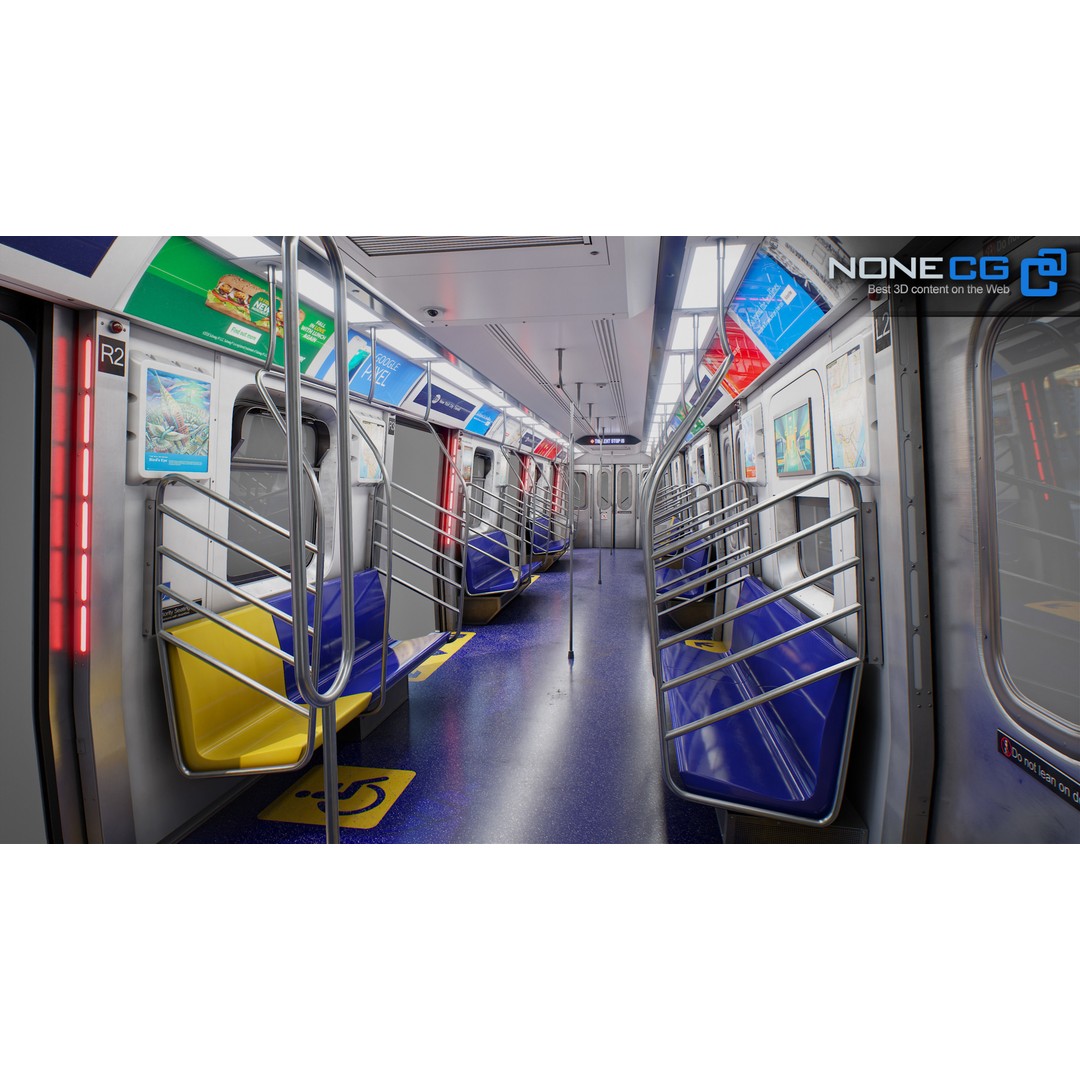 New York City R211 Subway Trains 3D Model – Realistic Environment, FBX, OBJ - View 4