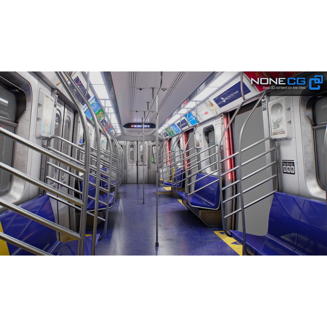 New York City R211 Subway Trains 3D Model – Realistic Environment, FBX, OBJ - View 9
