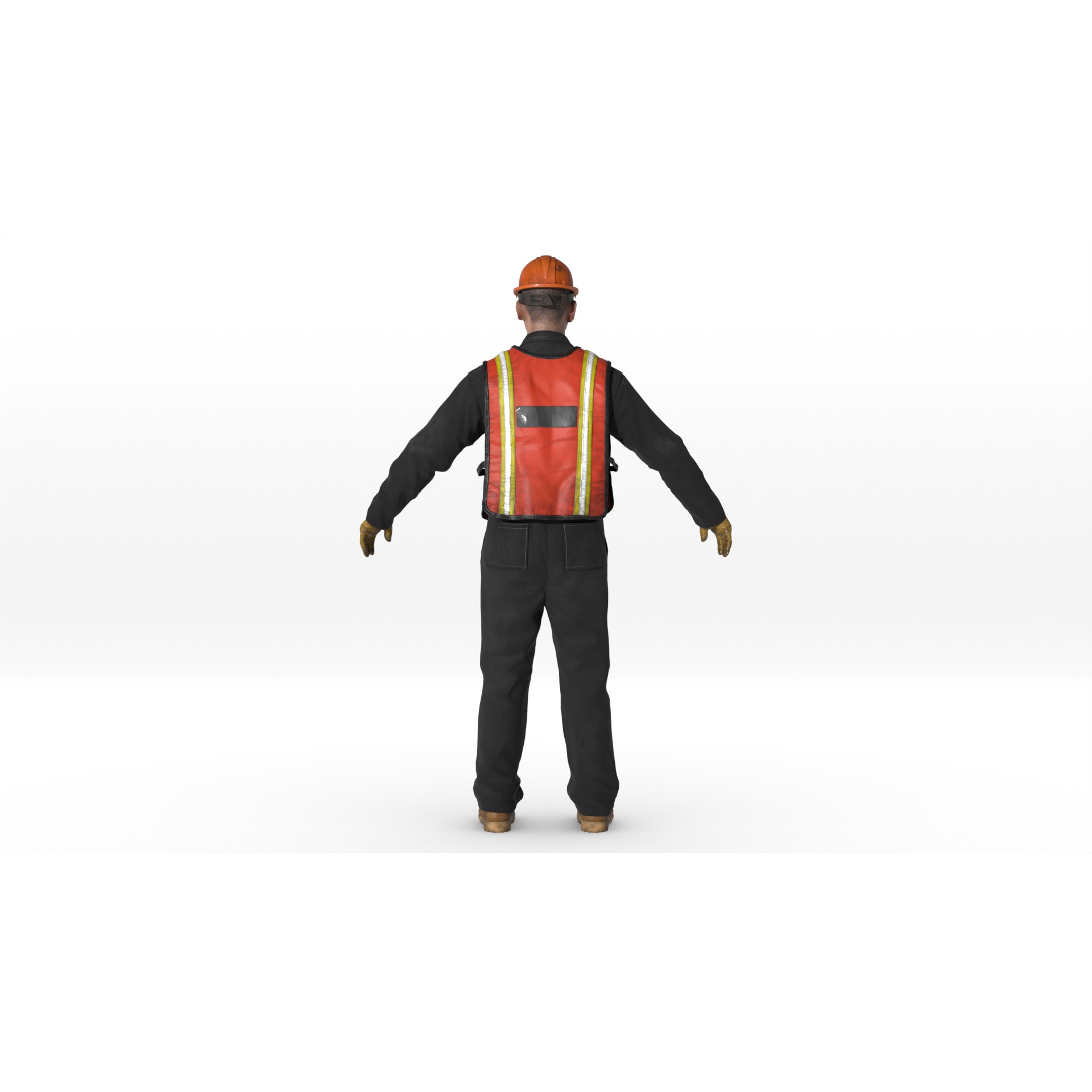 Construction Worker - Game-Ready 3D Model - View 10