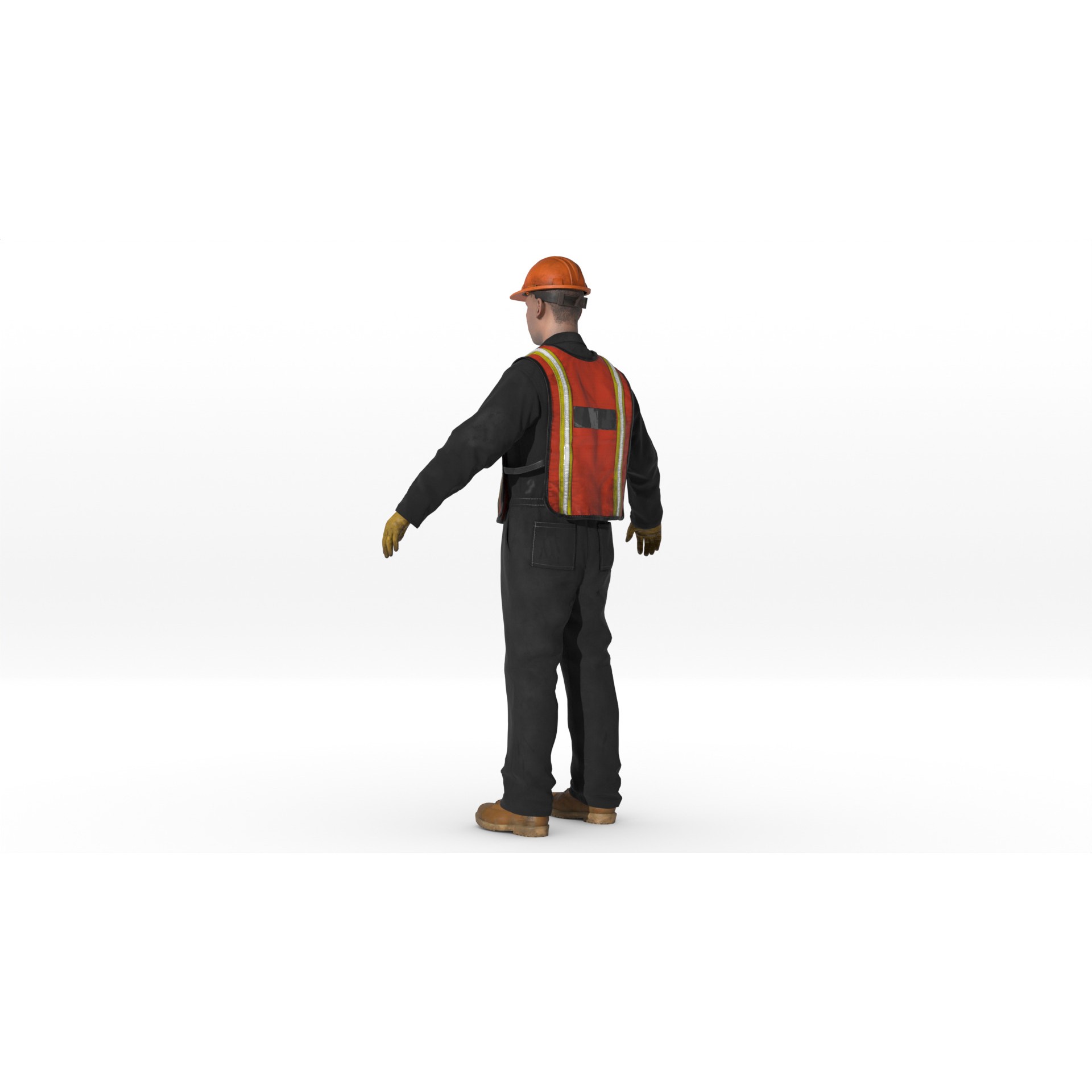 Construction Worker - Game-Ready 3D Model - View 11