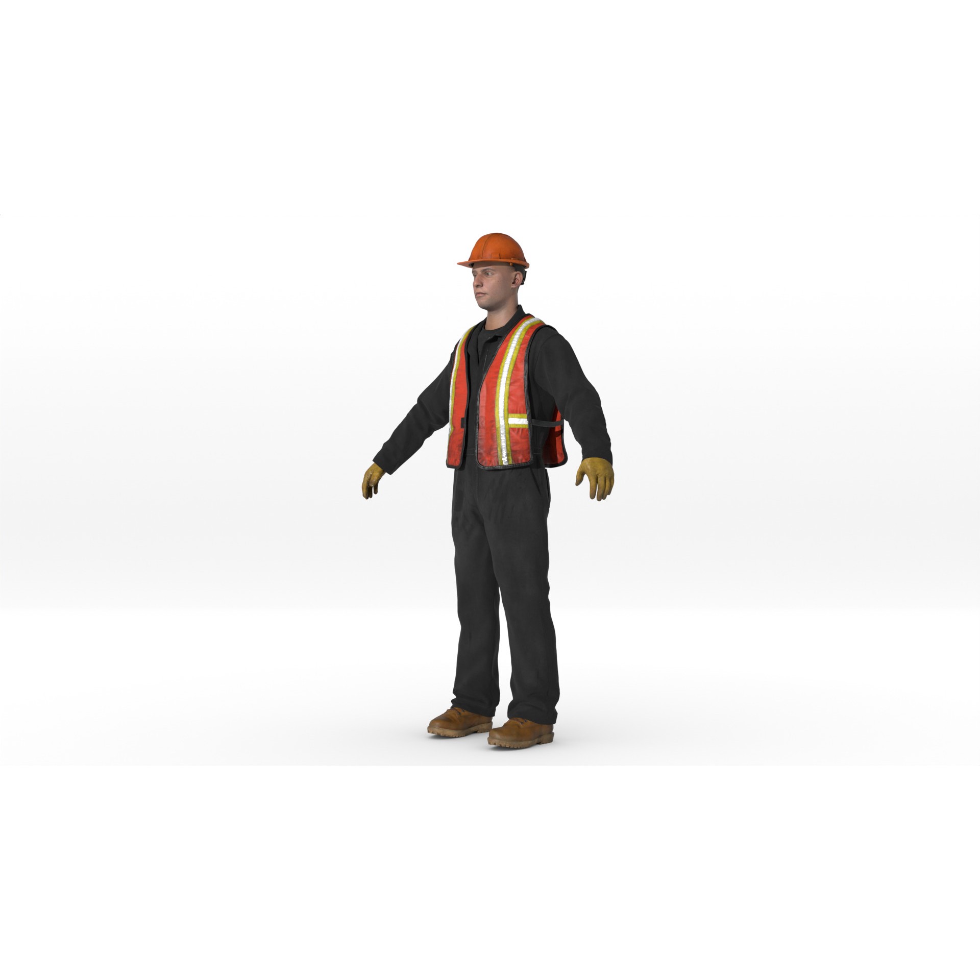Construction Worker - Game-Ready 3D Model - View 12