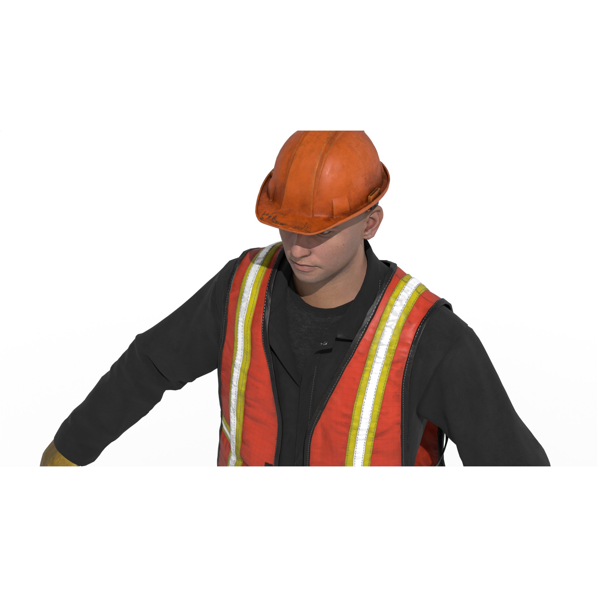 Construction Worker - Game-Ready 3D Model - View 16