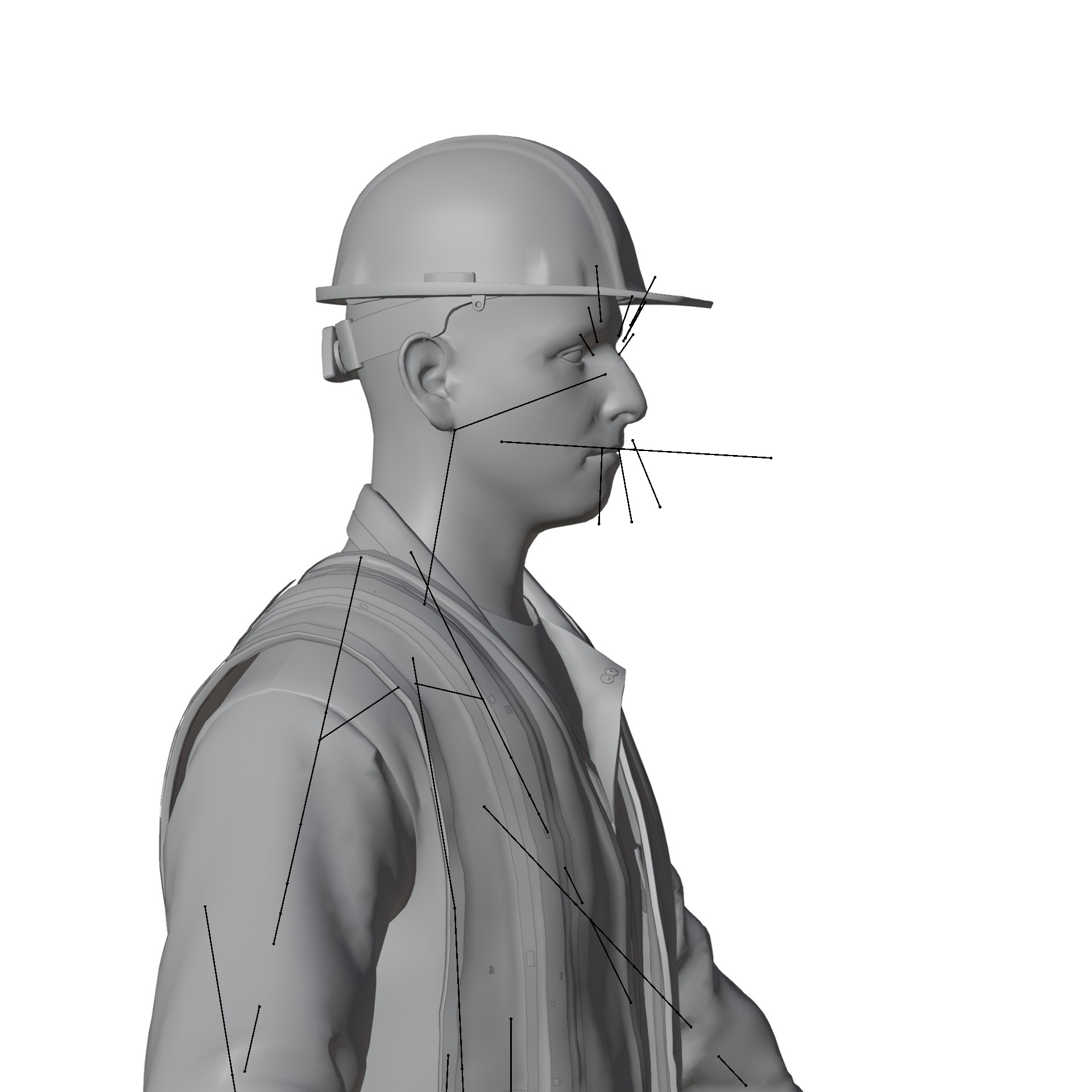 Construction Worker - Game-Ready 3D Model - View 26