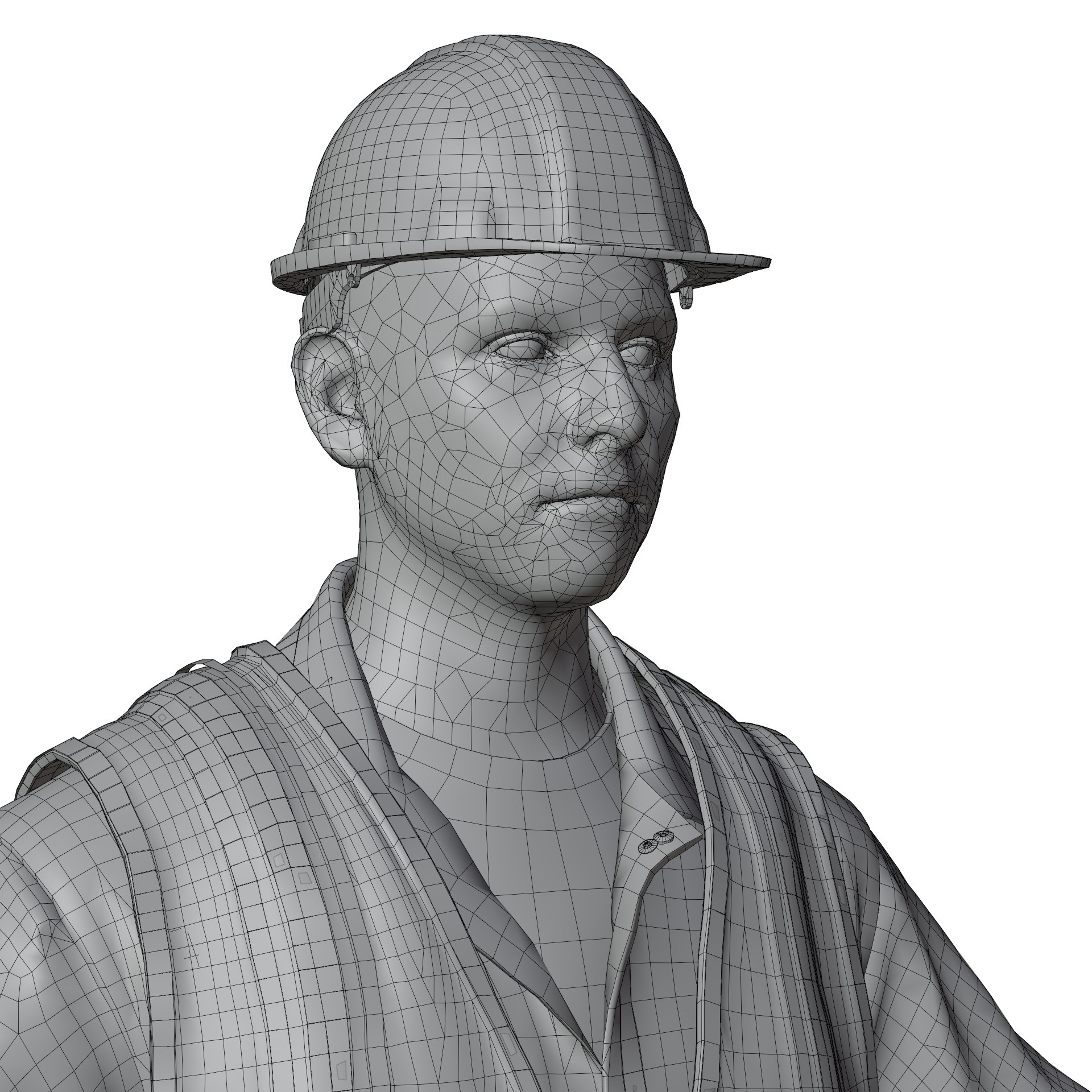 Construction Worker - Game-Ready 3D Model - View 32