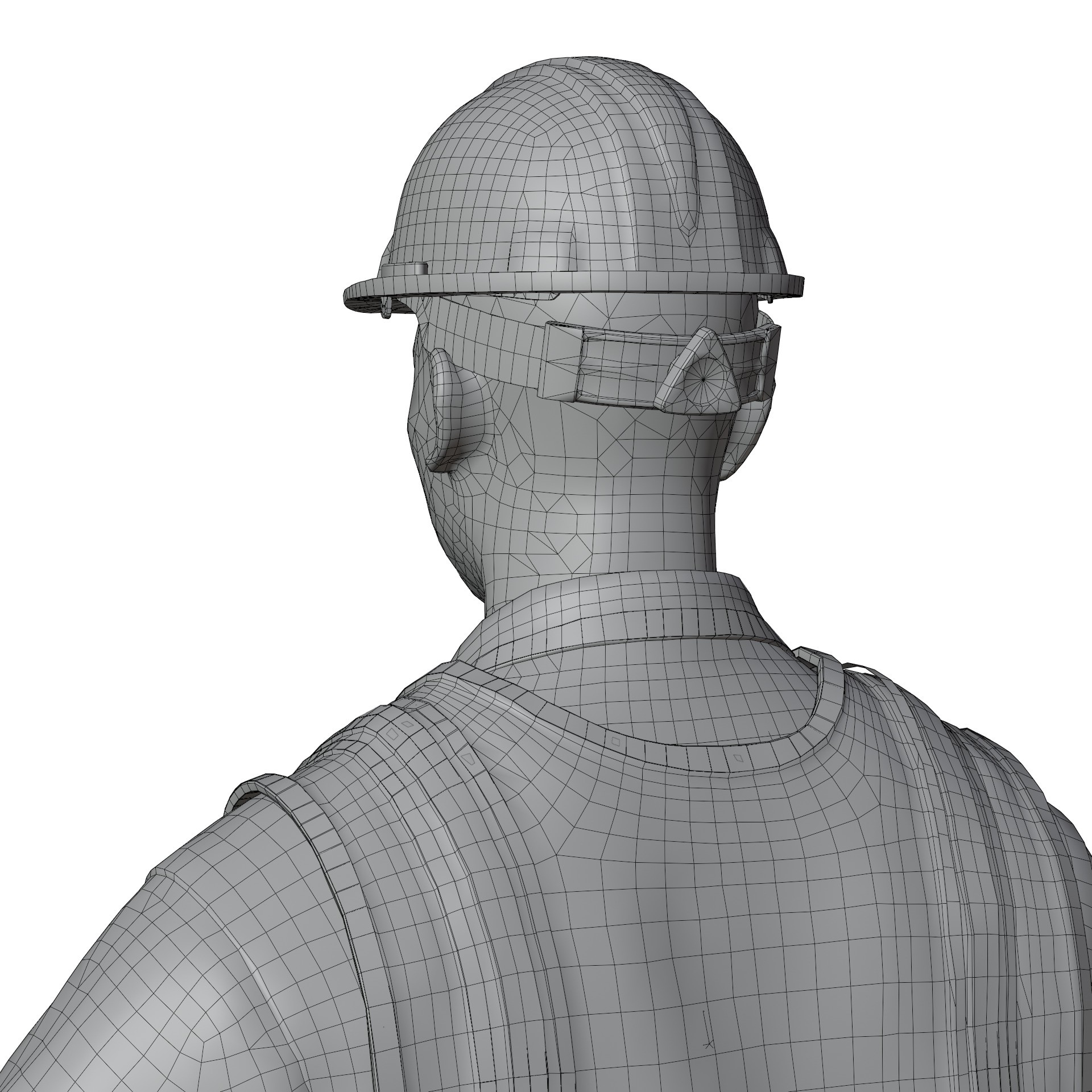 Construction Worker - Game-Ready 3D Model - View 34