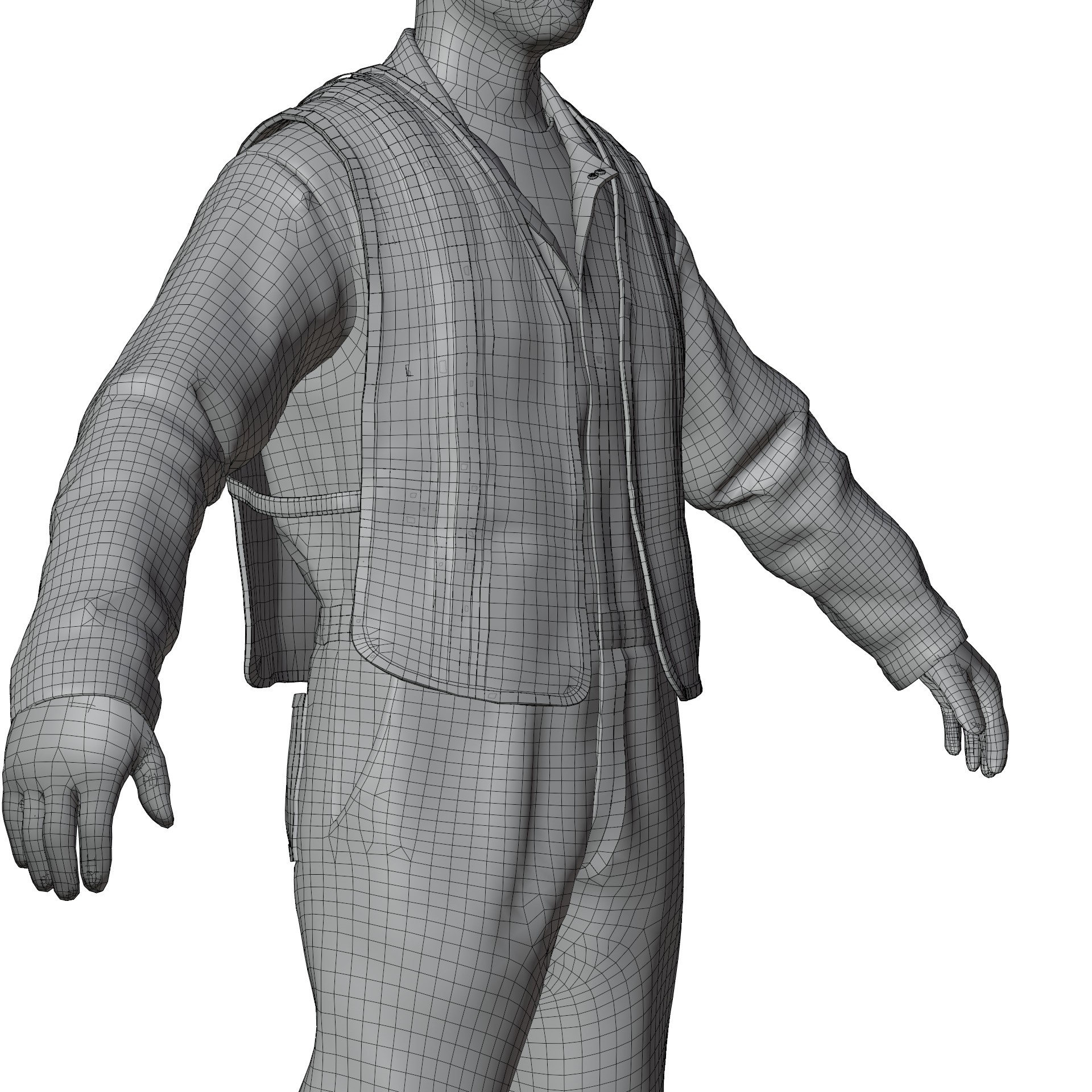 Construction Worker - Game-Ready 3D Model - View 35