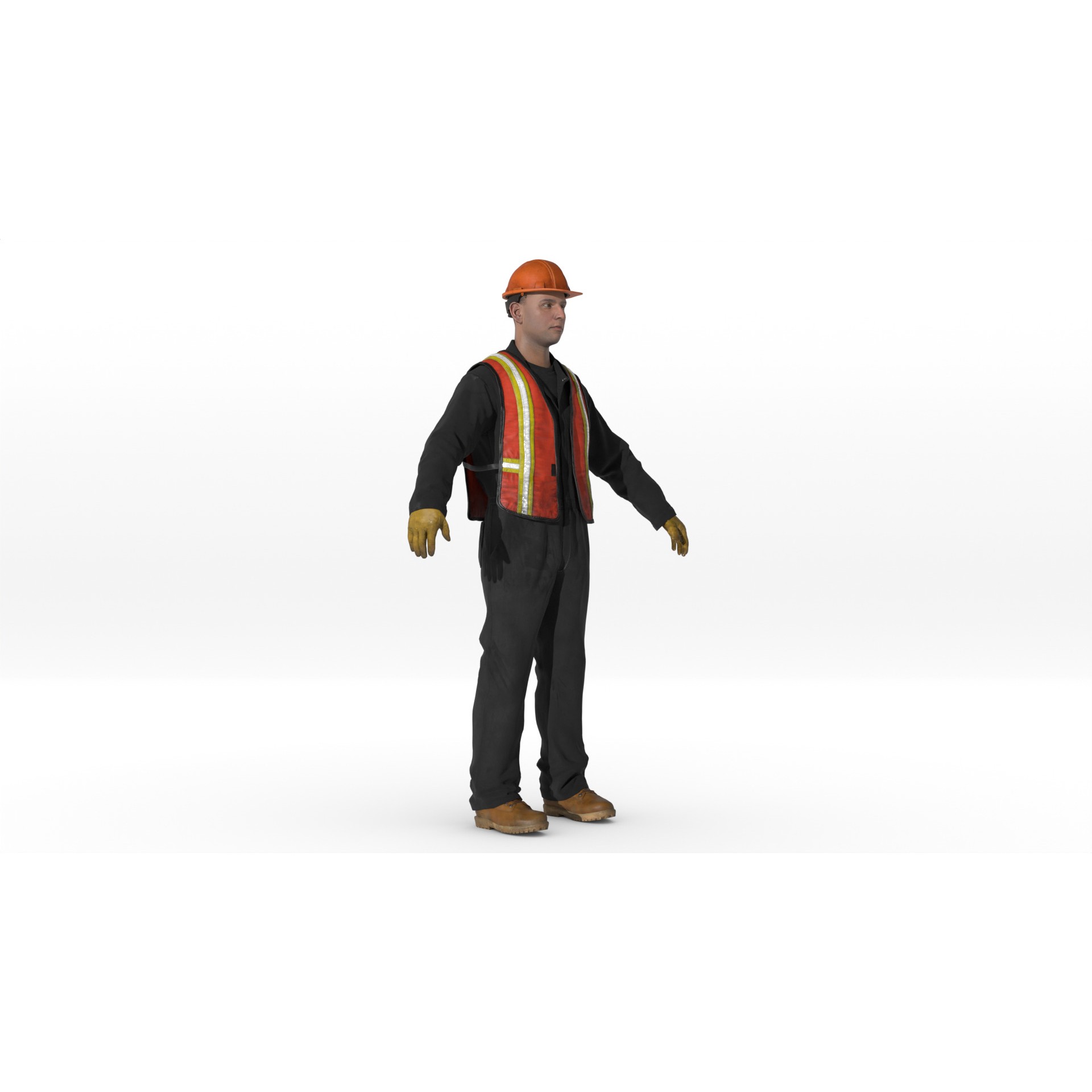 Construction Worker - Game-Ready 3D Model - View 7