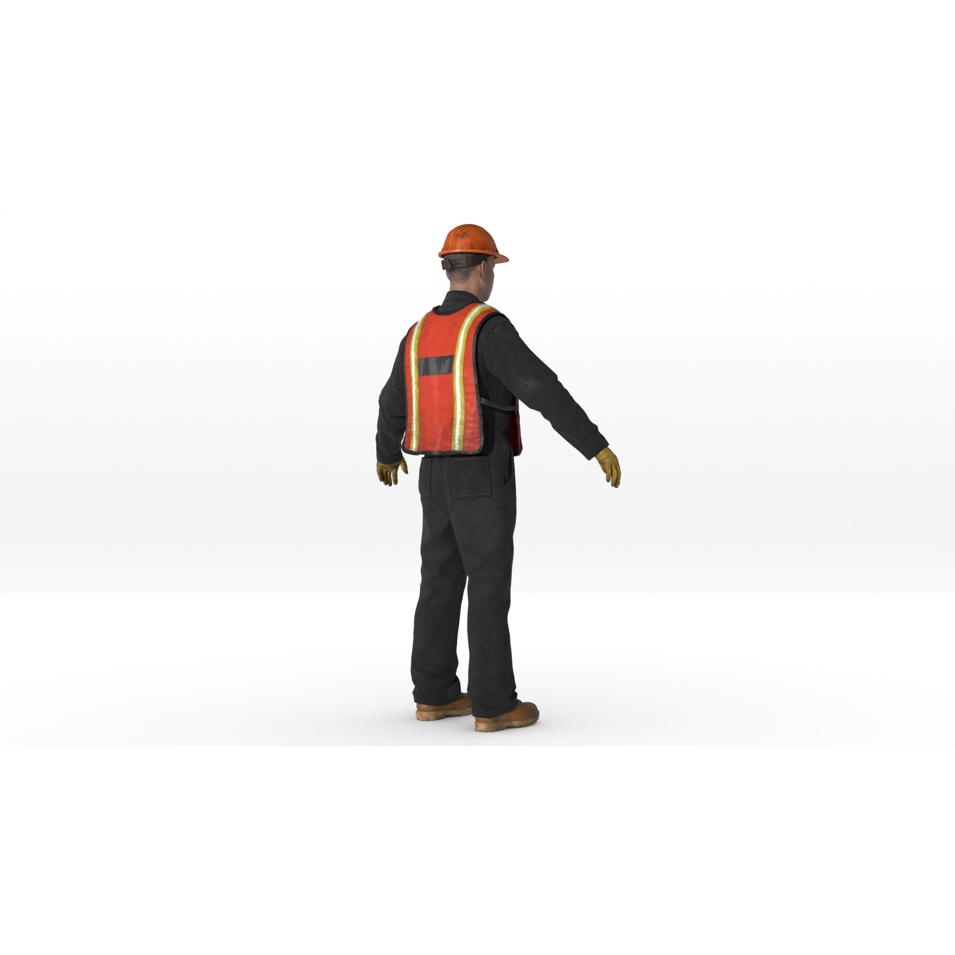 Construction Worker - Game-Ready 3D Model - View 9