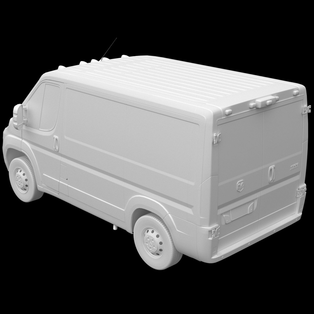 2024 Ram ProMaster Low Roof 3D Model – Detailed Cargo Van, FBX, OBJ - View 15