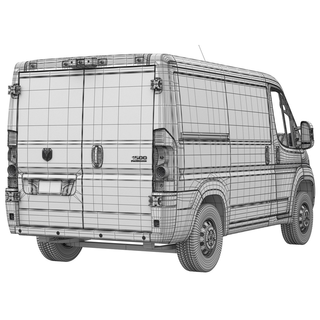 2024 Ram ProMaster Low Roof 3D Model – Detailed Cargo Van, FBX, OBJ - View 16