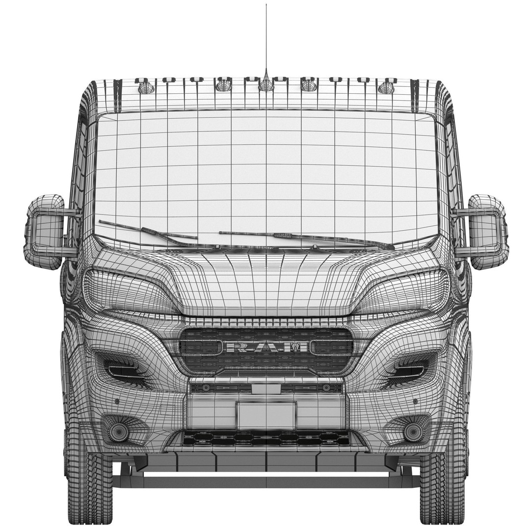 2024 Ram ProMaster Low Roof 3D Model – Detailed Cargo Van, FBX, OBJ - View 18