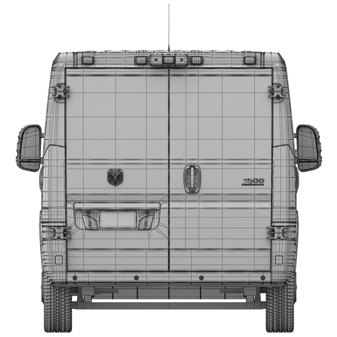 2024 Ram ProMaster Low Roof 3D Model – Detailed Cargo Van, FBX, OBJ - View 19