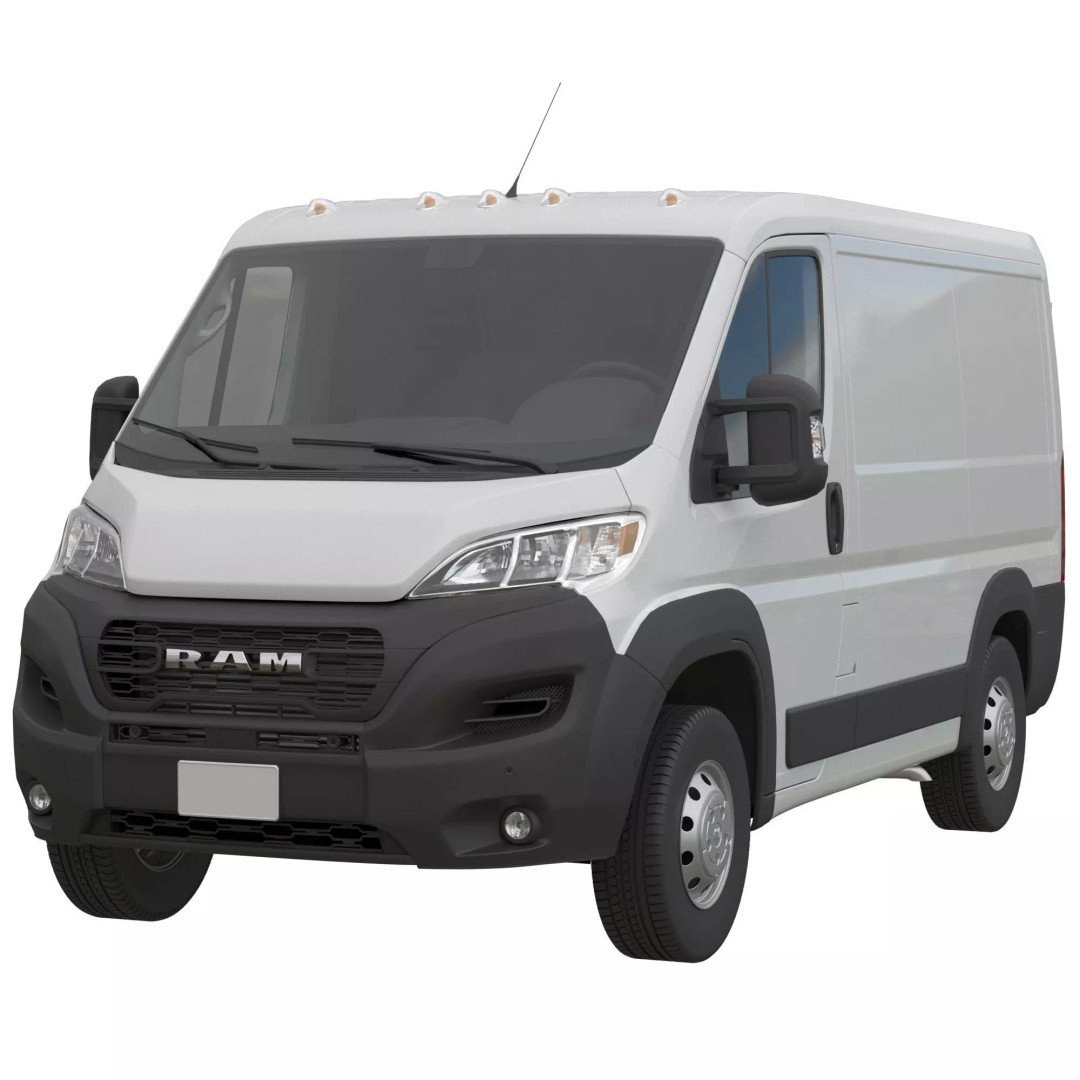 2024 Ram ProMaster Low Roof 3D Model – Detailed Cargo Van, FBX, OBJ - View 2