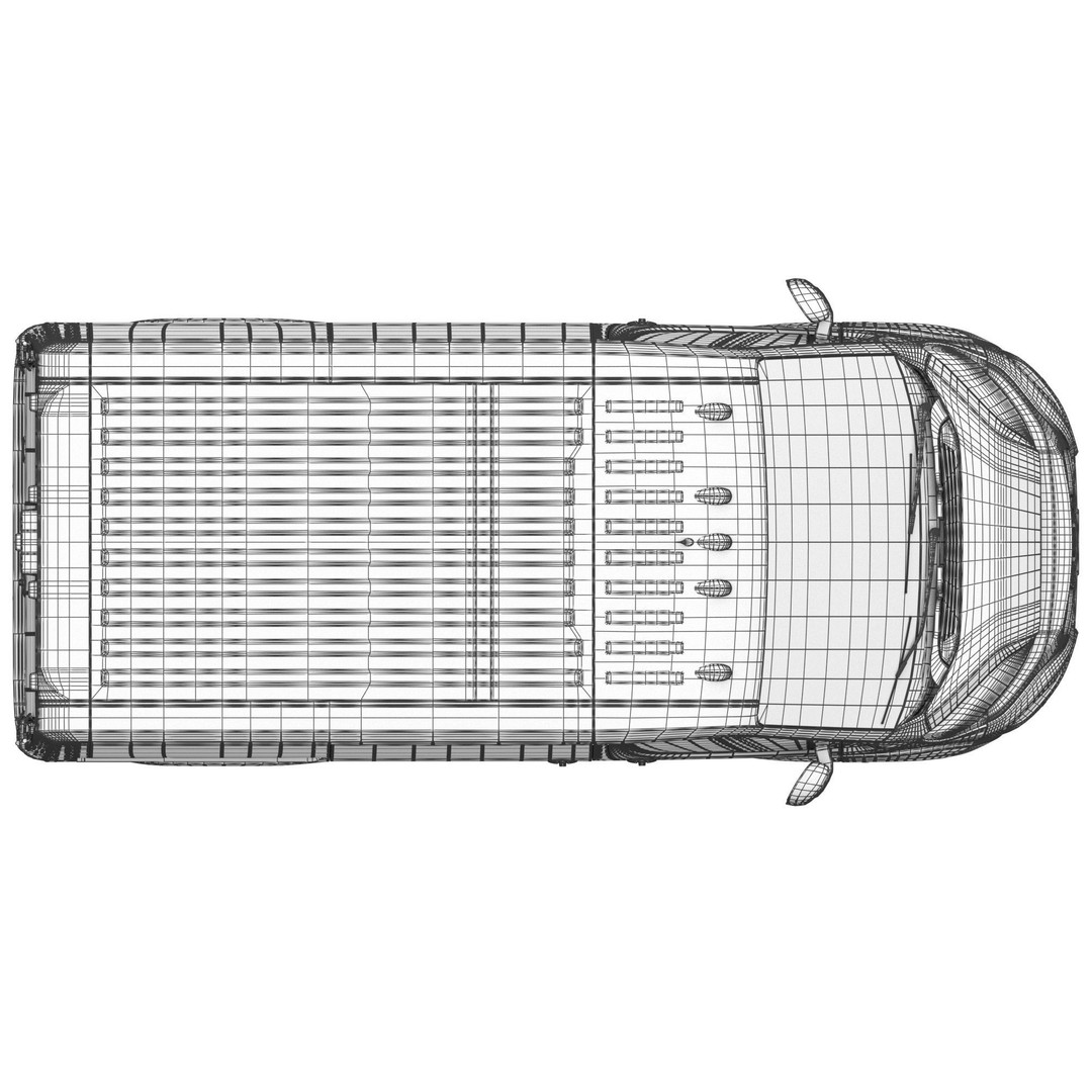2024 Ram ProMaster Low Roof 3D Model – Detailed Cargo Van, FBX, OBJ - View 22
