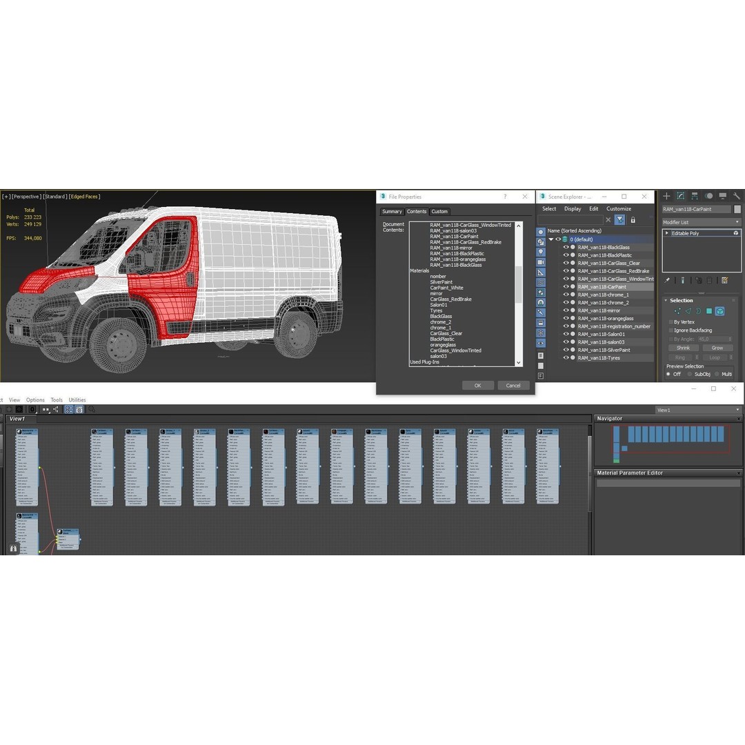 2024 Ram ProMaster Low Roof 3D Model – Detailed Cargo Van, FBX, OBJ - View 23