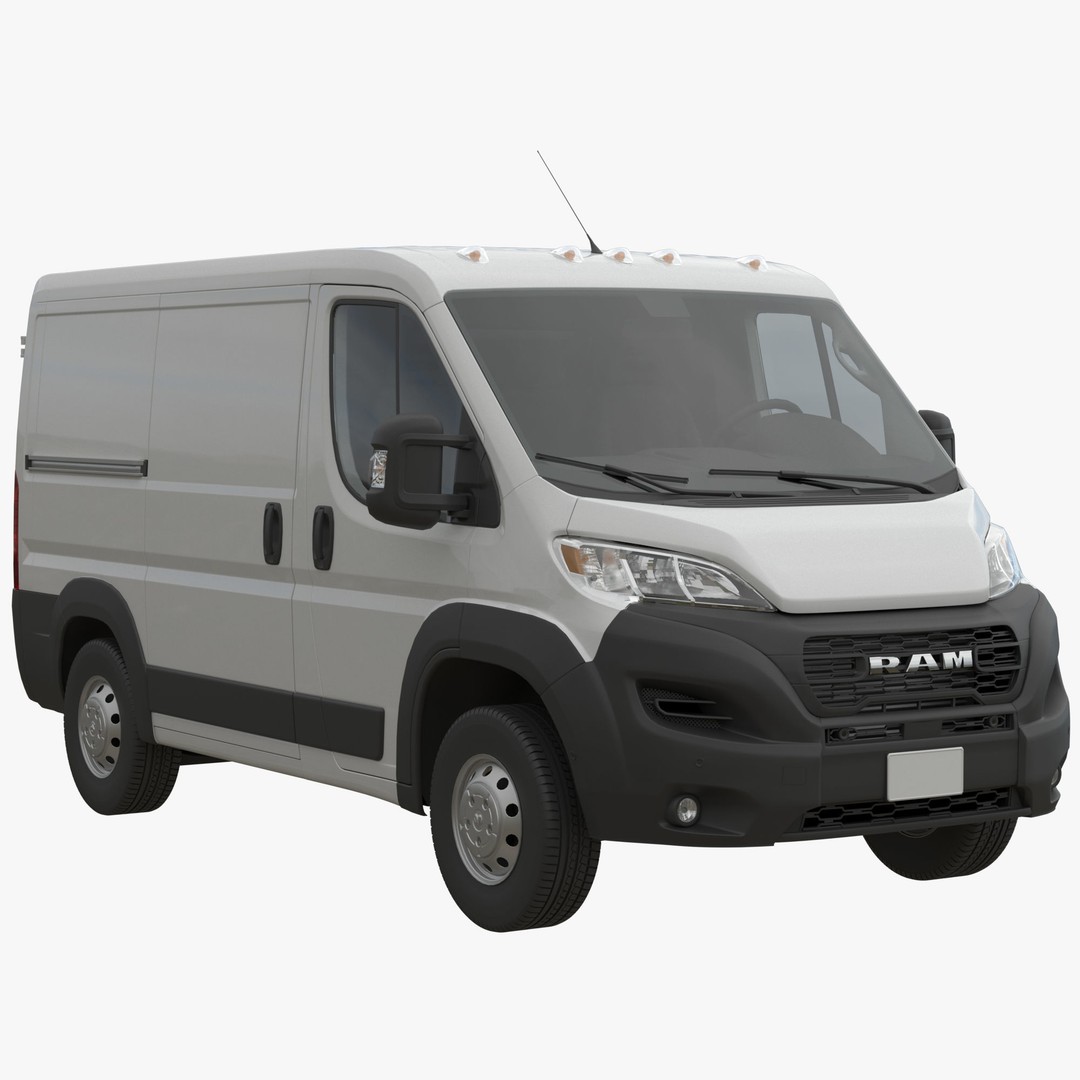 2024 Ram ProMaster Low Roof 3D Model – Detailed Cargo Van, FBX, OBJ - View 3